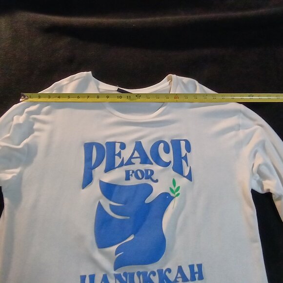 ❤️🙏 Just Posted 🎁🎄 Peace for Hanukkah Long Sleeve T-shirt - Picture 3 of 10